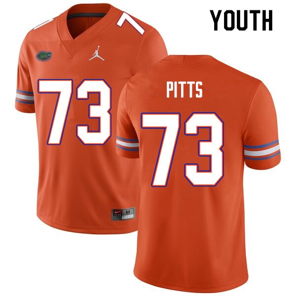 Youth #73 Mark Pitts Florida Gators College Football Jersey Orange